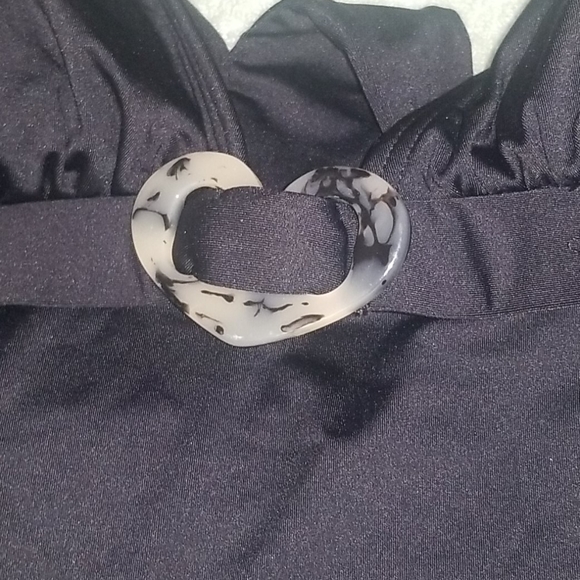 EUC Kate Spade Black Halter One Piece Swimsuit size Large - Picture 7 of 8